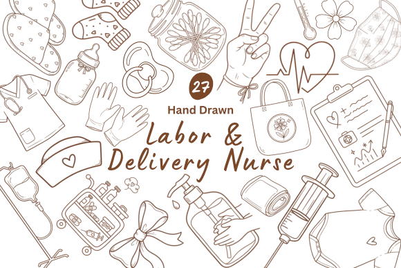 27 Labor & Delivery Nurse Illustrations: Design Assets for Heroes