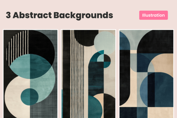 3 Abstract Illustrations: Elevate Your Brand with Geometric Art