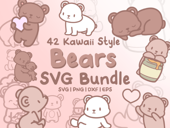 Adorable Design Assets: Bears SVG Illustrations for Your Projects