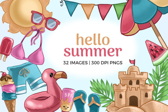 Bring the Heat: 32 Essential Summer Clipart Illustrations