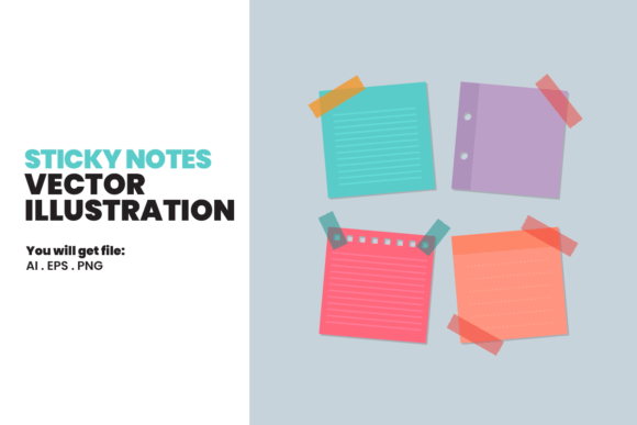 Collection of Sticky Notes Illustrations: Your Go-To Creative Asset