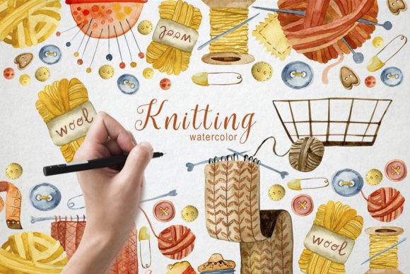 Creative Applications for Knitting Watercolor Illustrations