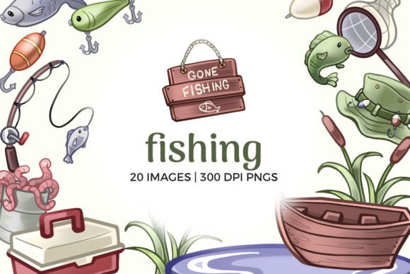 Fishing Clipart Illustrations: Elevate Your Projects with Authentic Design