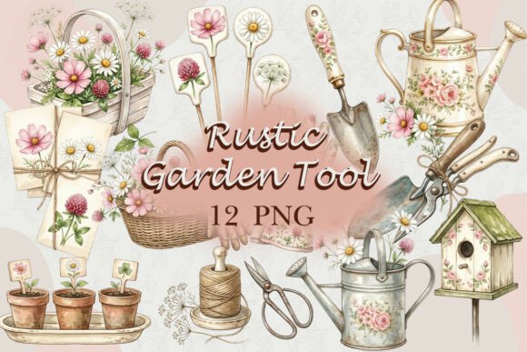Rustic Garden Tool Illustrations PNG: A Design Asset Review