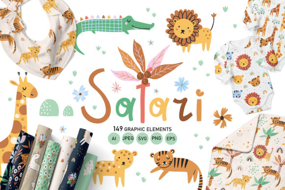 Safari Kids Illustrations: A Designer's Field Guide to Whimsical Decor
