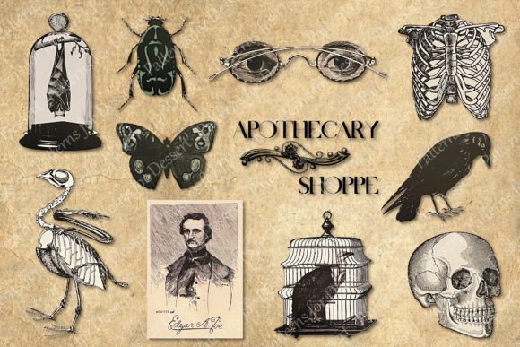 Vintage Halloween Clip Art for Spooky Season Projects