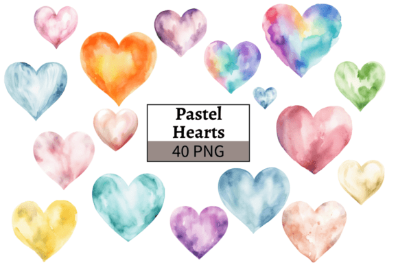 Watercolor Pastel Hearts Illustrations: A Design Asset Guide